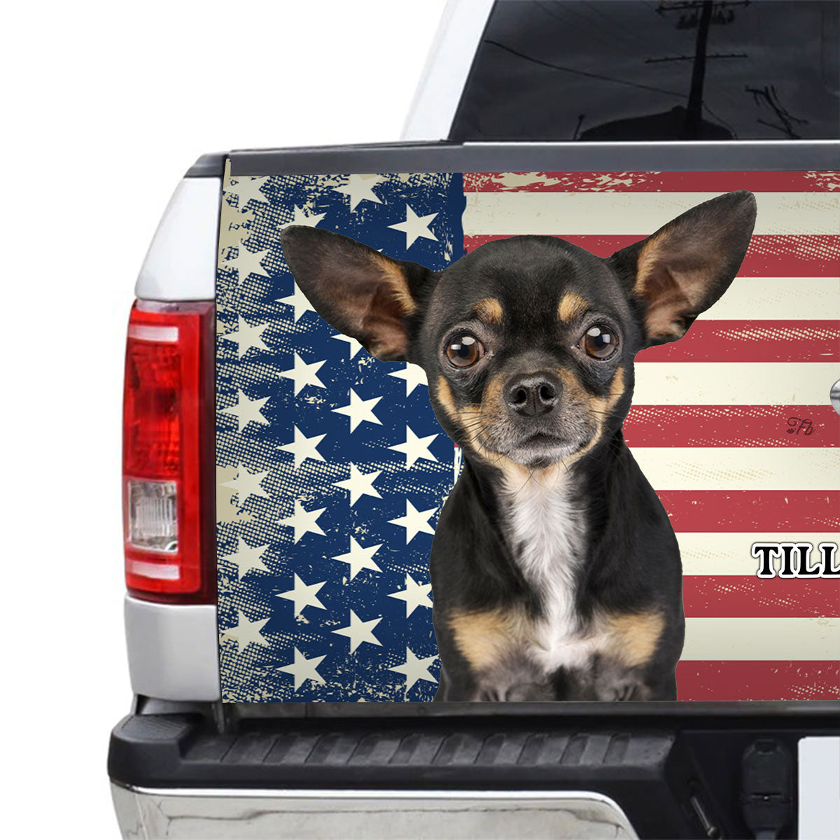 Petthouse | Chihuahua Dog Tailgate Wrap  I Am Your Friend Tailgate Wraps For Trucks American Flag