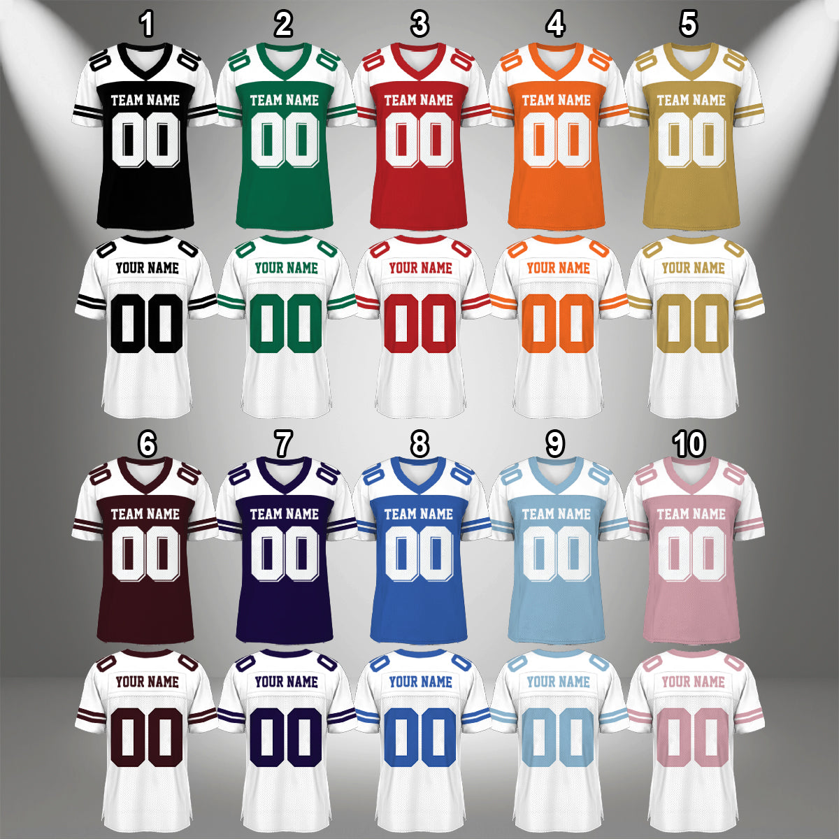 Petthouse | Personalized Football Jersey, Custom Team Name And Number, Game Day Sports Jersey, Football Team Jersey Shirt