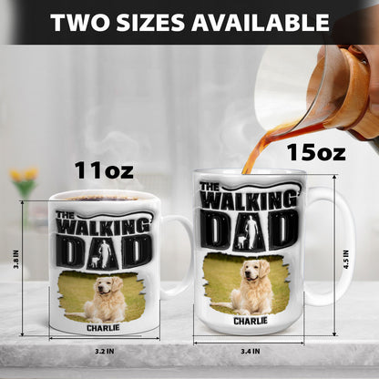 Petthouse | Custom The Walking Dad 3d Inflated Effect Mug, Walking With My Dad Dog Gift Dog Lovers