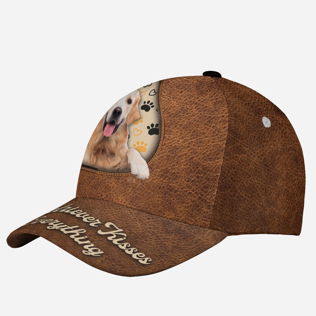 Petthouse | Golden Retriever Dog Dad Baseball Cap Golden Retriever Kisses Fix Everything Classic Caps