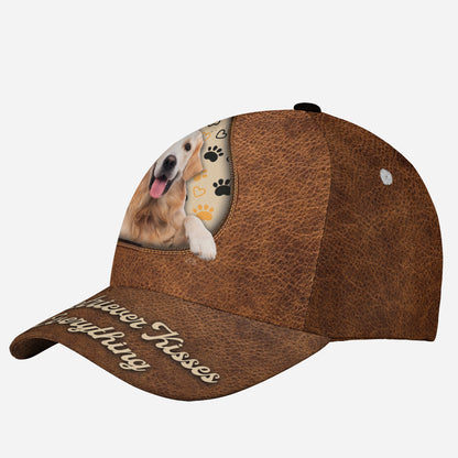 Petthouse | Golden Retriever Dog Dad Baseball Cap Golden Retriever Kisses Fix Everything Classic Caps