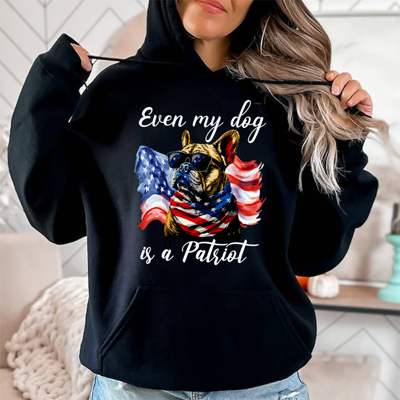 Petthouse | Custom Dog July 4th American Even My Dog Is A Patriot Shirt, Independence Day, Gift Dog