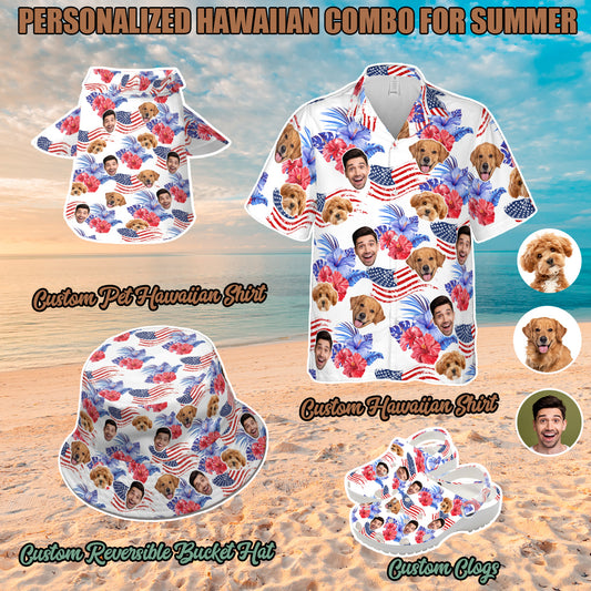 Petthouse | Custom Dog Hawaiian Shirt, Dog 4th Of July Independence Day, Dog Tropical Style Shirt