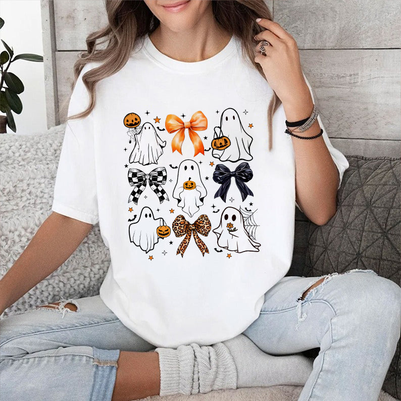 Petthouse | Coquette Halloween Shirt, Cute Ghost Pumpkin Shirt, Spooky Season Social Club Shirt