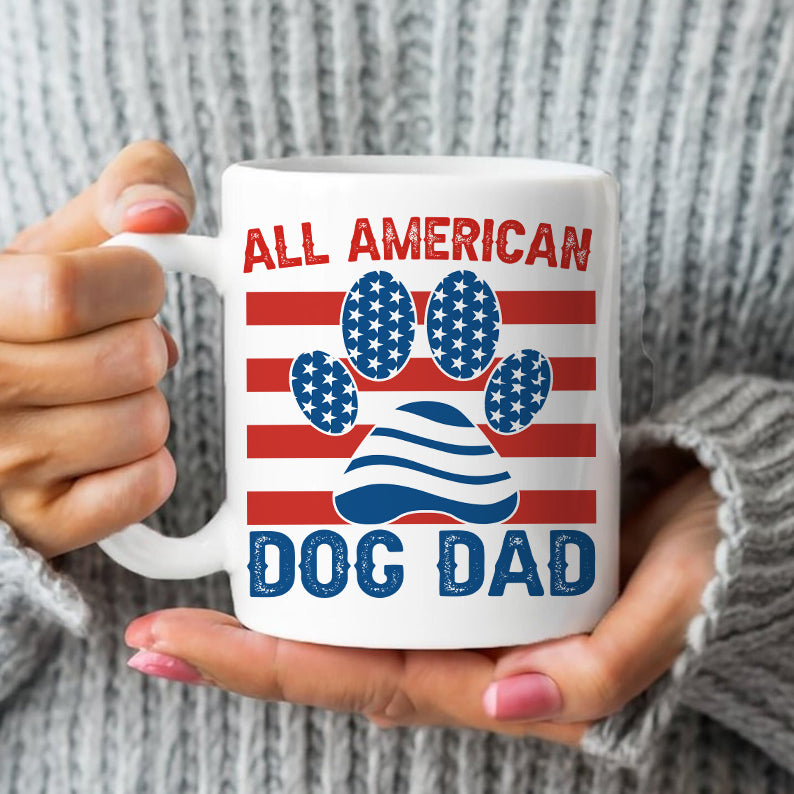 Petthouse | Father's Day Dog Lover Shirt, 4th Of July Shirt,  American Dog Dad Independence Day