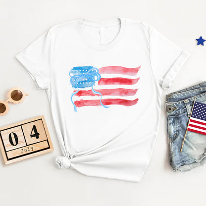 Petthouse | 4th Of July Shirt, American Flag Shirt, Retro 4th Of July Shirt, Coquette Bow