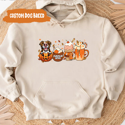 Petthouse | Custom Border Collie Dog Halloween Shirt, Dog Fall Shirt, Pumpkin Spice Latte Coffee Shirt