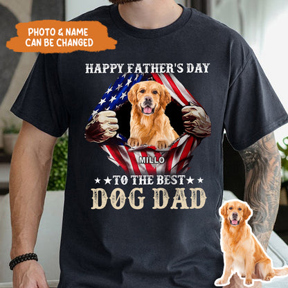 Petthouse | Personalized Happy Father's Day To The Best Dog Dad Independence Day Shirt, Gift Dad