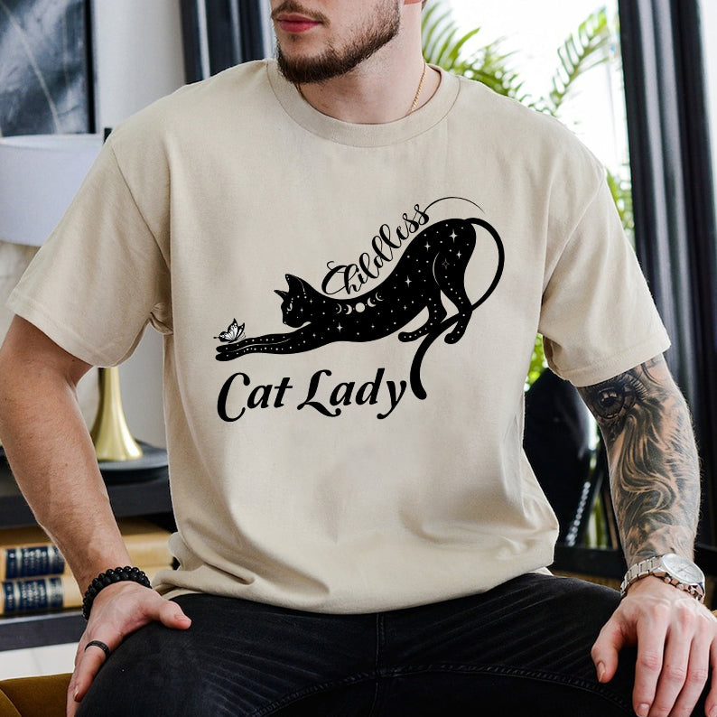 Petthouse | Childless Cat Lady Shirt For Woman, Cat Lady 2024 Shirt, Childless Cat Ladies, Black Cat