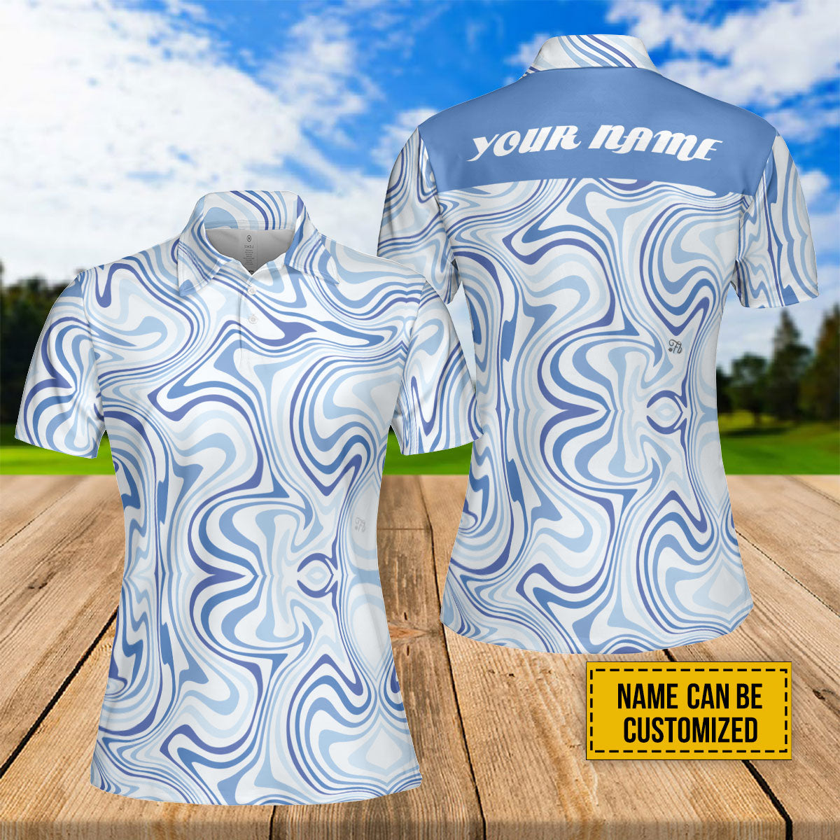 Petthouse | Customized Ceramic Pattern Hologram Women's Polo Shirts Golfing Lover Golfer Gift