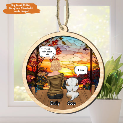 Petthouse | Personalized Memorial Dog Suncatcher, Memorial Gift For Dog Lovers, Loss Of Dog Sympathy