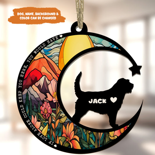 Petthouse | Personalized Dog Memorial Suncatcher Window Hanging, Dog Loss Gift, Loss Of Dog Sympathy Gift