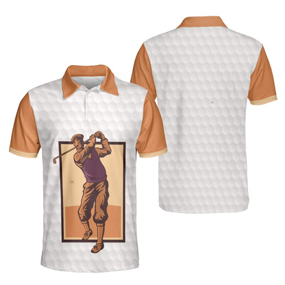 Petthouse | Customized Old Man Playing Golf Classic Man Polo Shirts Golfing Lover Golfer Daddy Gift