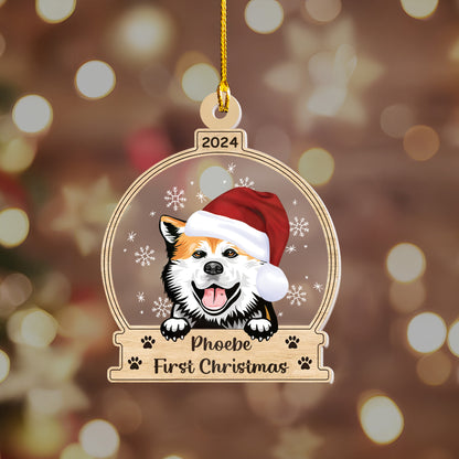 Petthouse | Personalized Dog Ornament, First Christmas Dog Ornament, Dog Lover Gift, Dog Ornament