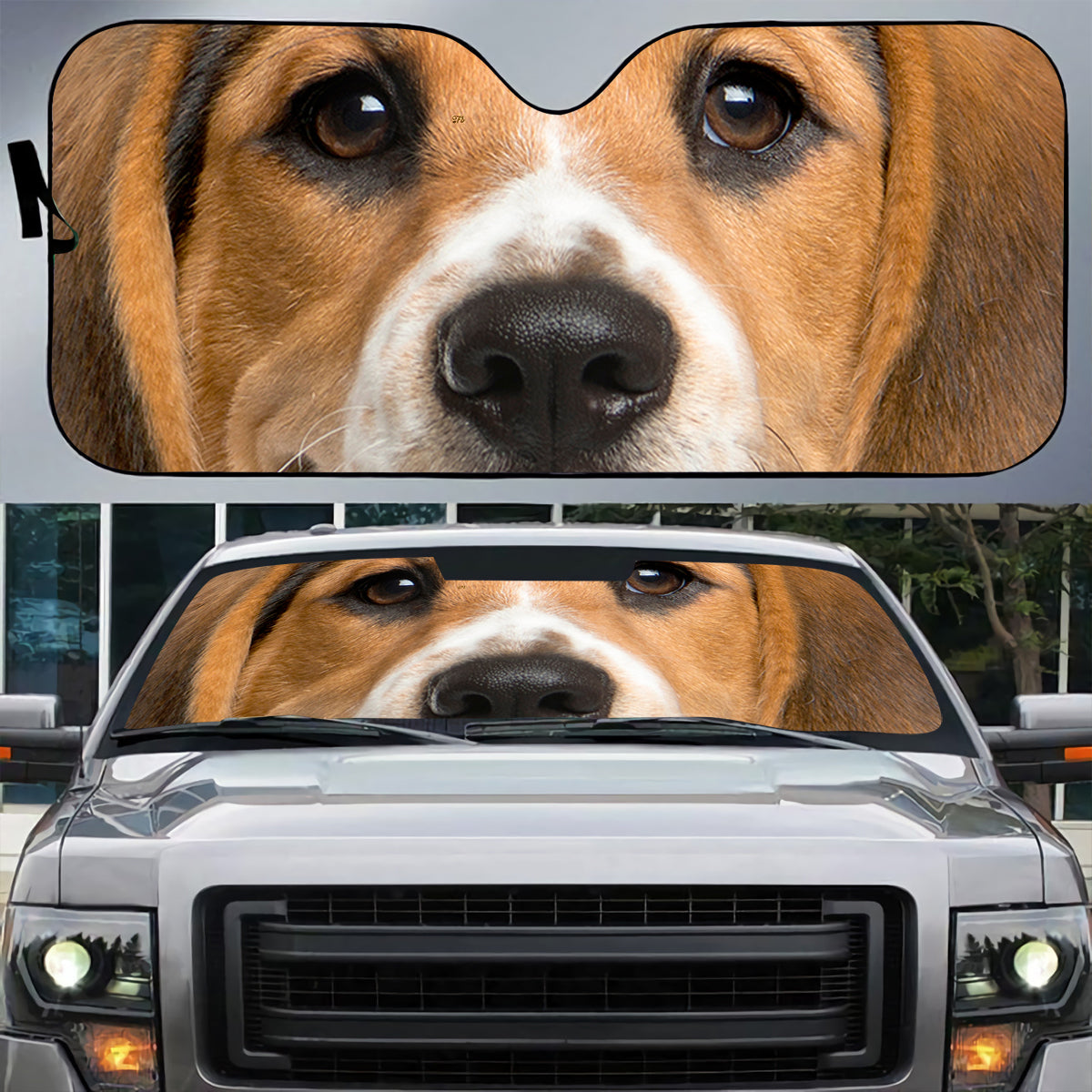 Petthouse | Beagle Dog Windshield Sunshade Cute Pet Car Sunshade Car Decoration Car Accessories Dog Dad Mom