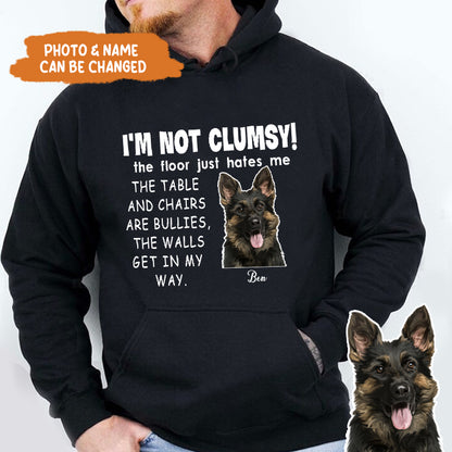 Petthouse | Custom Dogs I'm Not Clumsy The Floor Just Hates Me Shirt, Gift For Dog Dad, Dog Mom