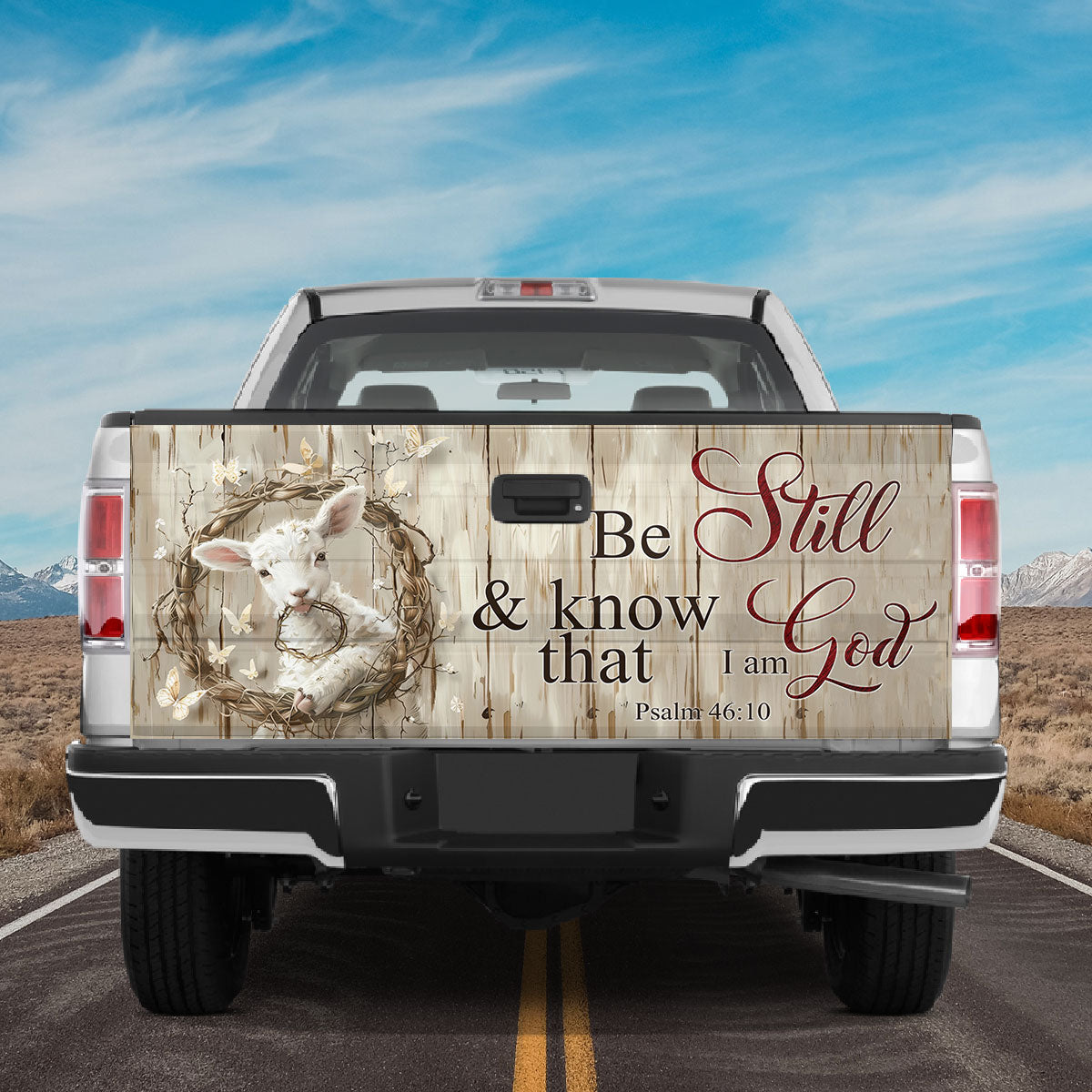 Petthouse | Lamb Of God Be Still And Know That I Am God Tailgate Wrap Decor Car