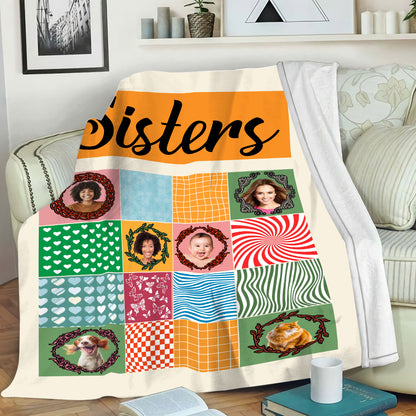 Petthouse | Customized Siblings Besties Travel Blanket, To My Sisters Blanket, Life Is Better With Sisters Cuddling