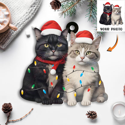 Petthouse | Cat Christmas Ornament, Custom Cat Ornament, Tuxedo Cat Lover Gift, Cat Owner Gift