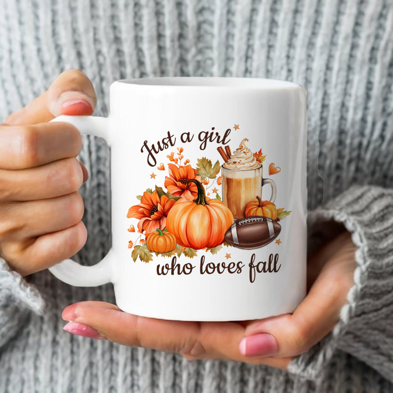 Petthouse | Just A Girl Who Loves Fall Shirt, Fall Sublimation Shirt, Pumpkin Spice, Autumn Trendy