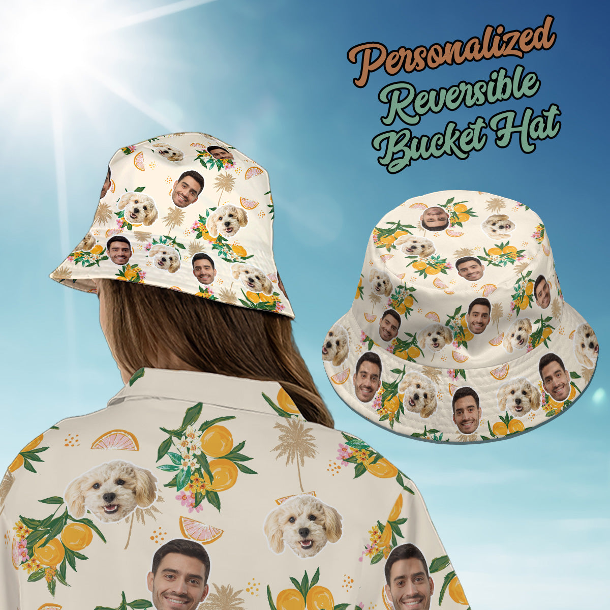 Petthouse | Custom Dog Cat Face Hawaiian Shirt, Holiday Tropical Summer Pattern, Bachelor Party