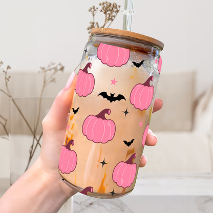 Petthouse | Halloween Iced Coffee Cup, Pumpkin Cup, Halloween Iced Coffee Glass, Halloween Gifts