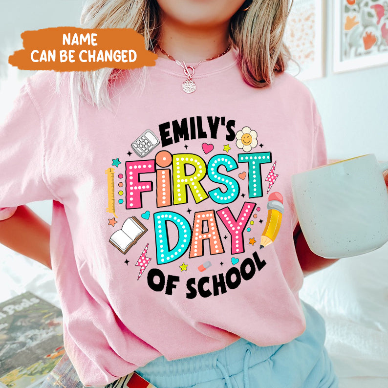 Petthouse | Custom Happy First Day Of School Shirt, Teacher Gift, Back To School Shirt