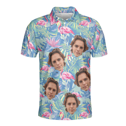 Petthouse | Customized Picture Flamingo Hawaiian Shirt For Men Tropical Trends Men Shirts Flamingo Summer Dad Gift