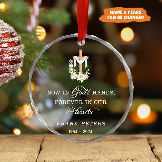 Petthouse | Personalized In Loving Memory Christmas Ornament, Christmas Memorial Glass Ornament, Xmas Gift