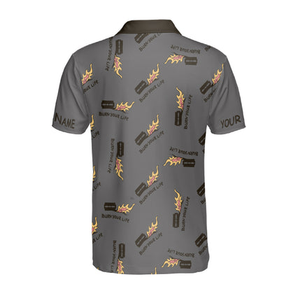 Petthouse | Customized Razor Blade And Fire Seamless Pattern Hawaiian Shirts Burn Your Life Beach Outfits