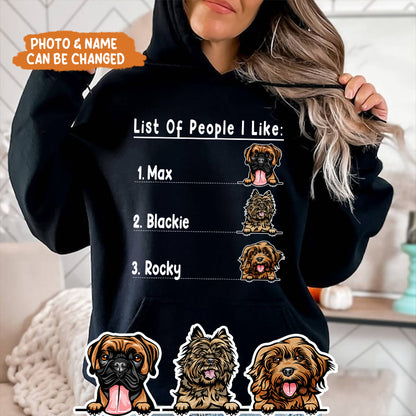 Petthouse | Personalized Dog Father Shirt, Dog List People I Like Shirt, Dog Dad, Gifts Dog Lover