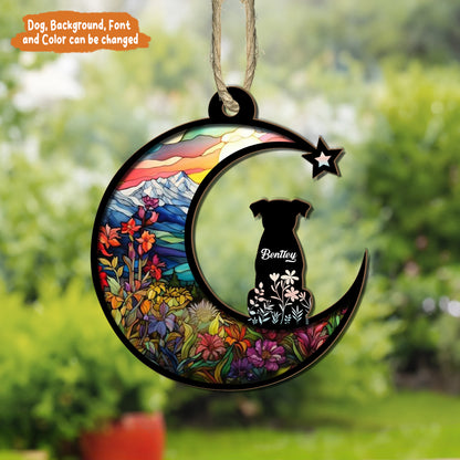 Petthouse | Custom Dog Memorial Suncatcher Ornament, Dog Memorial Gift, Pet Loss Gift, Dog Sympathy