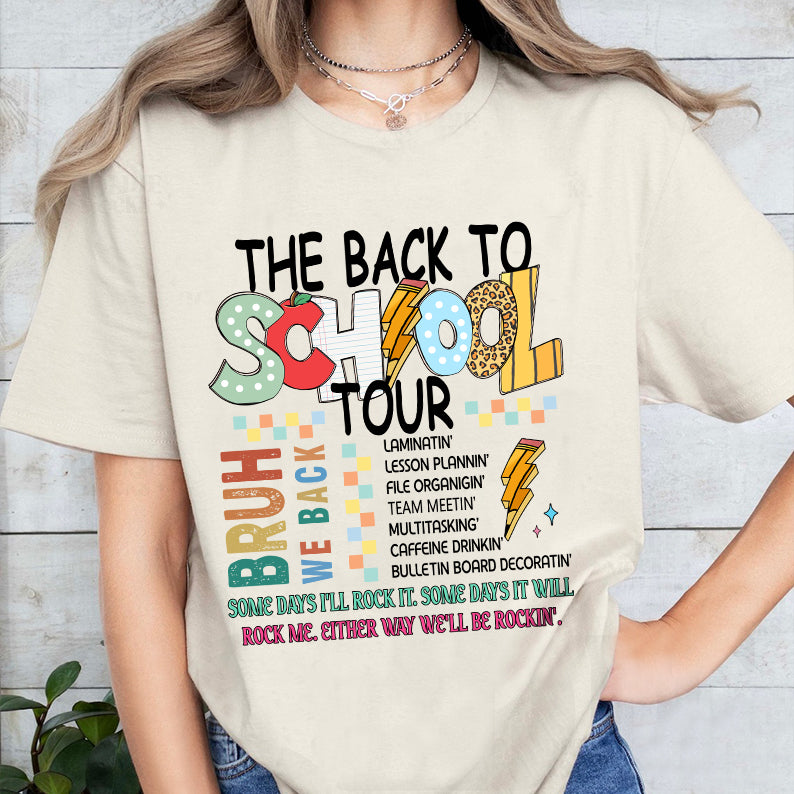 Petthouse | The Back To School Tour Shirt, Bruh We Back T Shirt, Teacher T Shirt, School Doodles