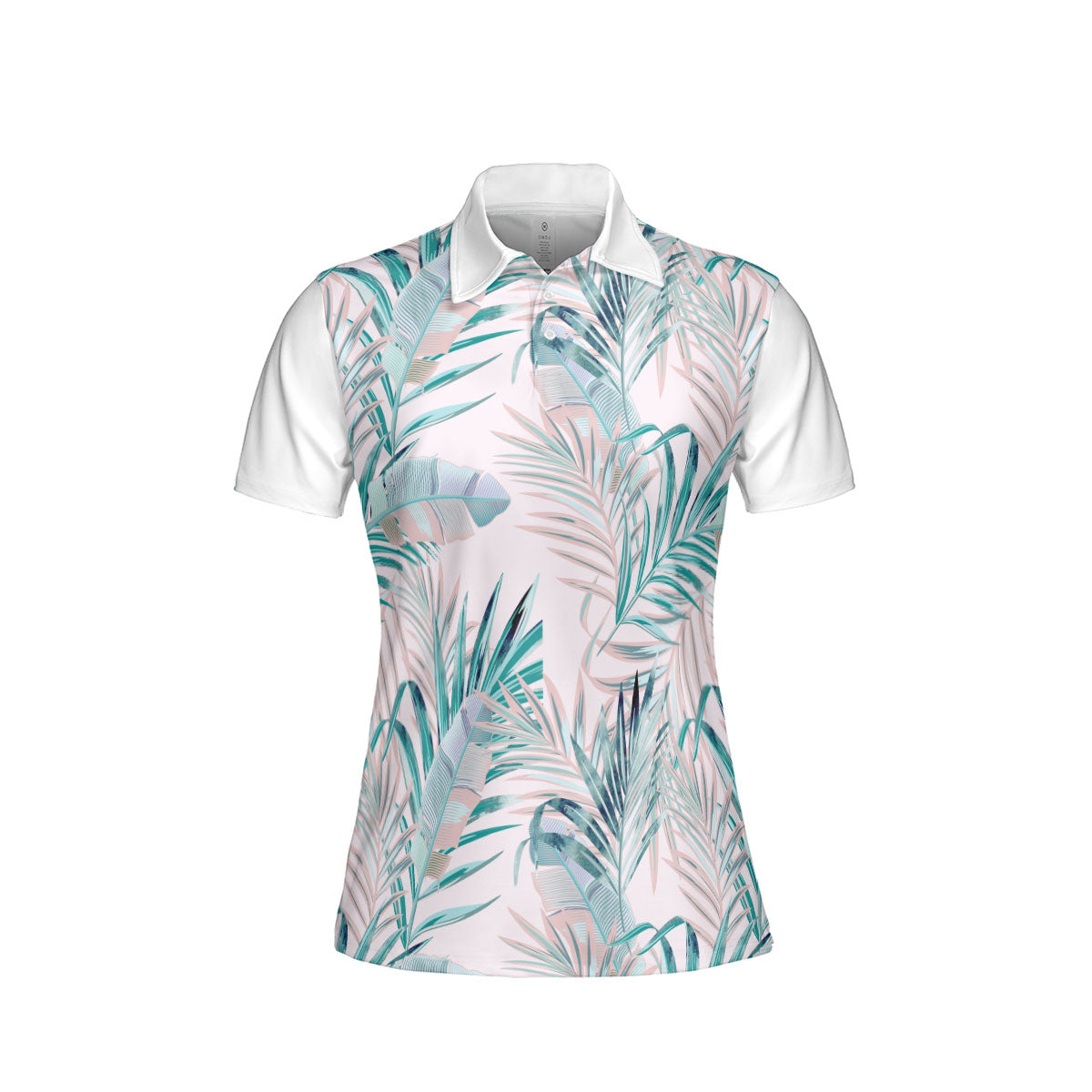 Petthouse | Tropical Leaf Golf Sport Polo Leaves Plants Pattern Polo Shirt Polo Activewear Workout Clothes Summer Vibes