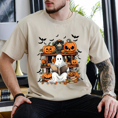 Petthouse | Ghost Book Reader Shirt, Reading Tee Book Lovers, Halloween Boo Reading Enthusiast Book