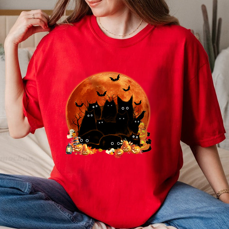 Petthouse | Cat Halloween Classic Tshirt, Spooky Halloween, Halloween Cat Shirt, Cat Lovers