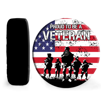 Petthouse | American Veteran Spare Tire Cover Veteran Army Military Tire Protector Wheel Cover Memorial Day Gift