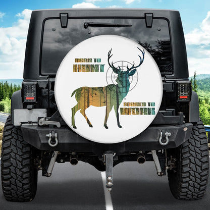 Petthouse | Customized Name Deer Hunting Spare Tire Cover Deer Hunter Durable Tire Protector Car Accessory Truck Decor