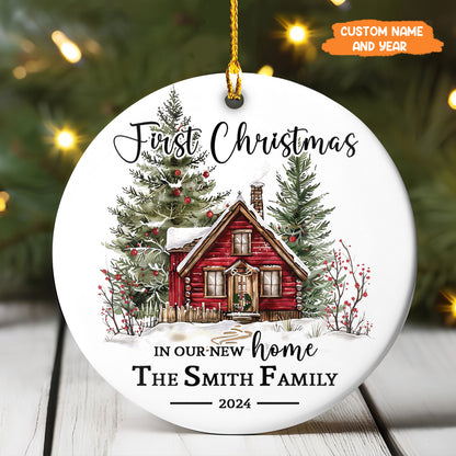 Petthouse | First Christmas In Our New Home Ceramic Ornament, Christmas Ornament, First House Ornament