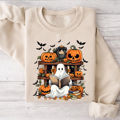 Petthouse | Ghost Book Reader Shirt, Reading Tee Book Lovers, Halloween Boo Reading Enthusiast Book