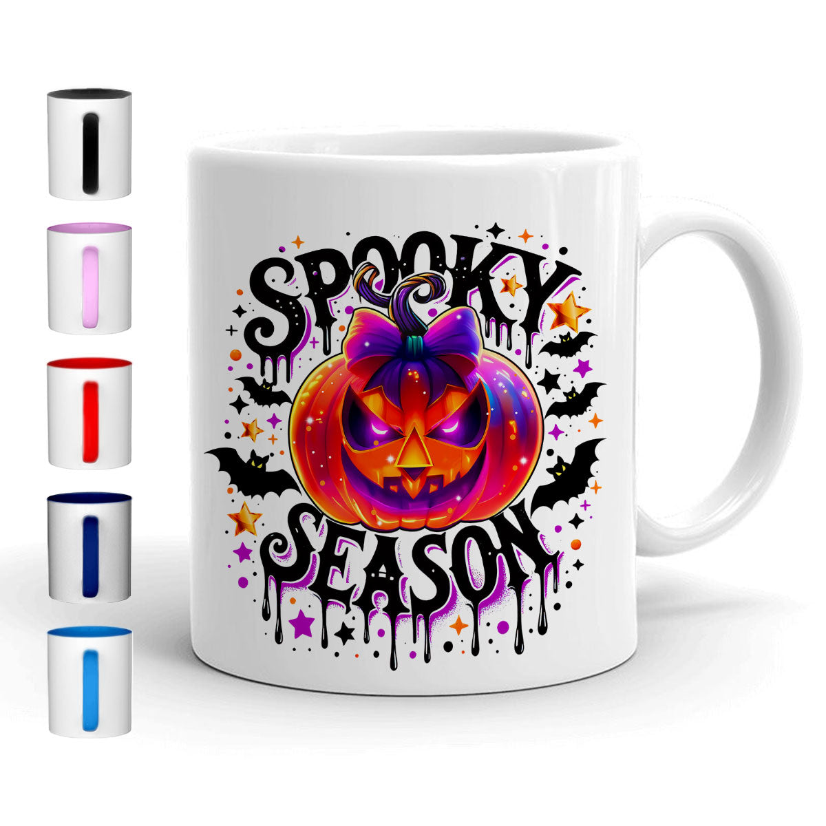 Petthouse | Spooky Season Halloween 3d Inflated Mug, Retro Halloween Mug, Pumpkin Coffee Mug