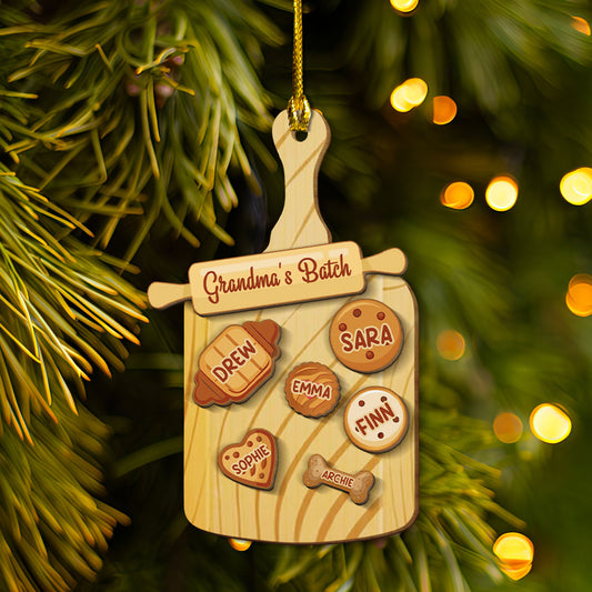 Petthouse |  Custom Family Cookie Ornament, Family Name Ornament, Baking Ornament, Gifts For Grandma