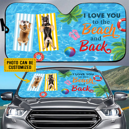 Petthouse | Personalized Windshield Sun Shade Dog Swimming Pool Chillin Car Sun Shade Windshield Dog Sunshade