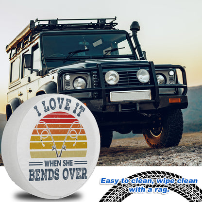 Petthouse | Fishing Spare Tire Cover, I Love It When She Bends Over, Fishing Accessory, Retro Car Tire Cover, Fishing Gift