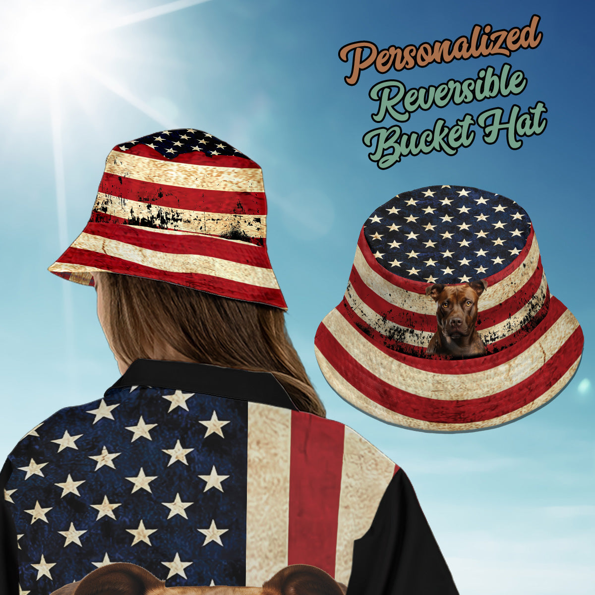 Petthouse | Custom Dog American Flag Vintage Hawaiian Shirts, 4th Of July Gift For Dog Lovers