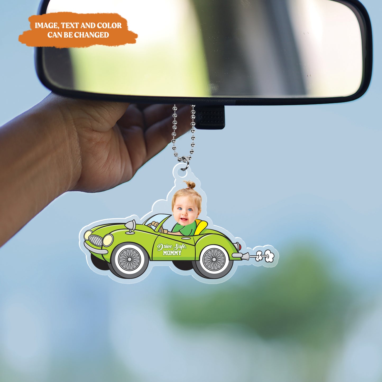 Petthouse | Customized Drive Safe Mommy Car Hanger, Drive Safe Daddy, Fathers Day Gift, Grandpa