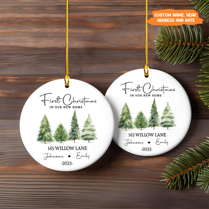 Petthouse | Personalized First Christmas In Our New Home Ornaments, 2024 Home Keepsake, Christmas Gift