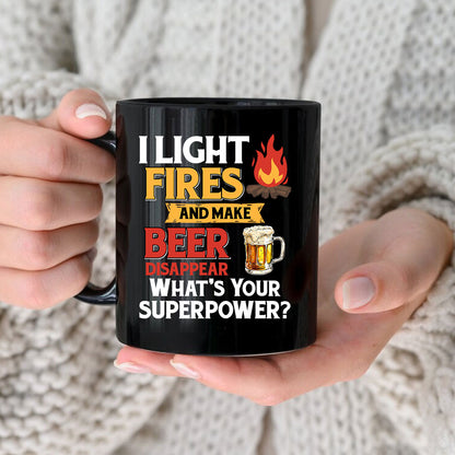 Camping Shirt, I Light Fires And Make Beer Disappear, Funny Camping Shirt, Camping Hoodie Sweatshirt, Camper Mug