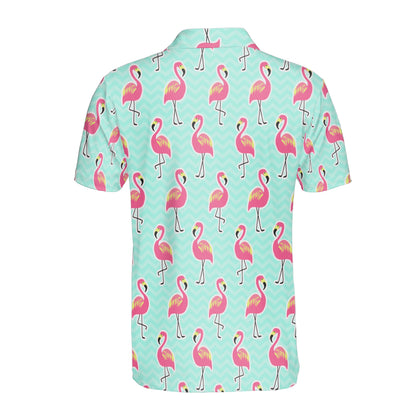 Petthouse | Retro Flamingo Seamless Polo Shirt Cartoon Flamingo Wind Animal Sport Shirt Flamingo Lovers Gift Idea