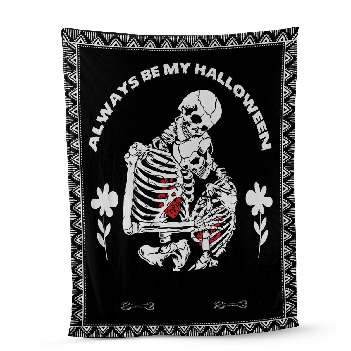 Petthouse | Boyfriend Gifts Gothic Skeleton Blanket Personalized Christmas Couple Gifts For Him Valentine Day